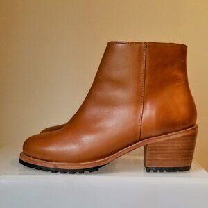 Portland Leather Goods Patina Leather Ankle Bootie sz 10.5